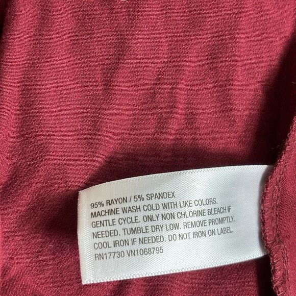 A New Day Women's Long Sleeve Knit Ballet Maxi Dress Burgundy Size Small - NEW! - Picture 12 of 13